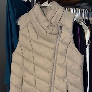 Nicole Miller Beige Puffer Vest